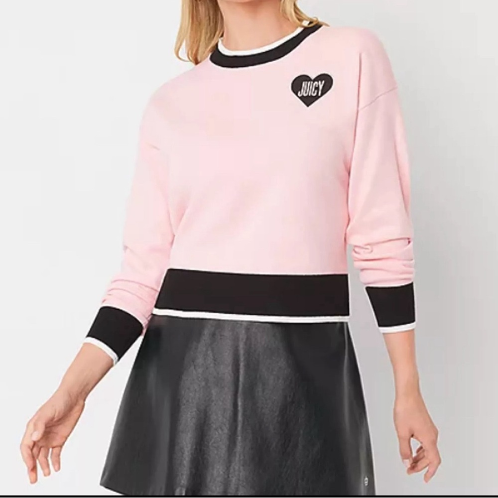 JUICY by Juicy Couture - Pink Flamingo Patch Sweater - LARGE NWT